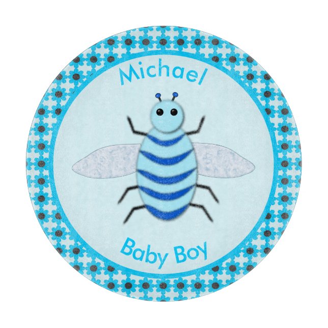 Anpassningsbarna Cute Blue Pojke Bee (Framsidan)