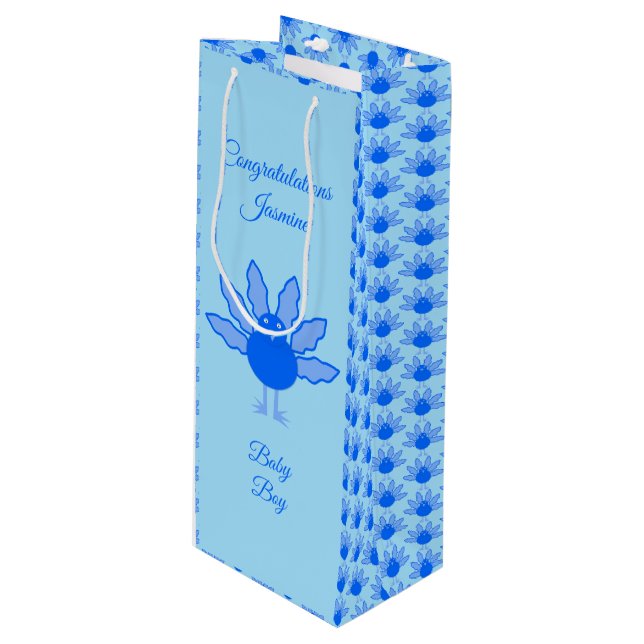 Anpassningsbarna Cute Blue Pojke Thanksgiving Turk (Framsidan Vinklad)