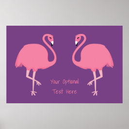 Anpassningsbarna Cute Flamingos poster