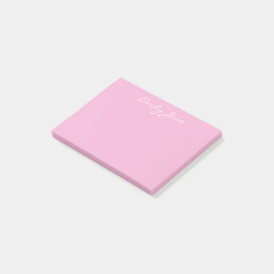 Anpassningsbarna Cute Girly Rosa Handskriftlig skr Post-it Block