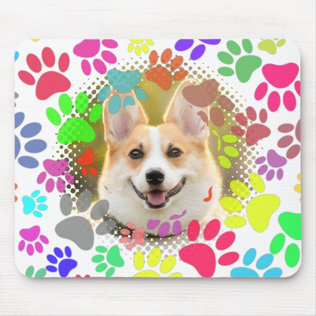 Anpassningsbarna Cute Hund Tass Mönster Musmatta (Framsidan)