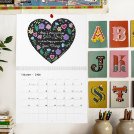 Anpassningsbarna Cute Illustrated Bible Verses Kalender