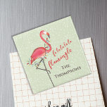 Anpassningsbarna Cute jul Beach Flamingo Magnet<br><div class="desc">Skicka munterhet till helgdag med det här lilla Julhälsningar magnetkortet, perfekt för en minimalistisk elegant klassisk stil. Med en tropisk strand-rosa flamingo med färglös sträng ljus kombinerar det här kortet en rolig humor-vismisk charm med en aning sofistikering. Idealisk som en söt familjekvarné eller minnesminnesstund, är det ett unikt och kreativ...</div>