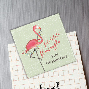 Anpassningsbarna Cute jul Beach Flamingo Magnet