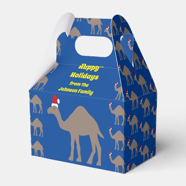 Anpassningsbarna Cute jul Camel Presentaskar (Framsidan Sidan)