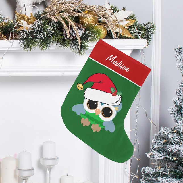 Anpassningsbarna Cute jul Uggla Stor Julstrumpa (Skapare uppladdad)