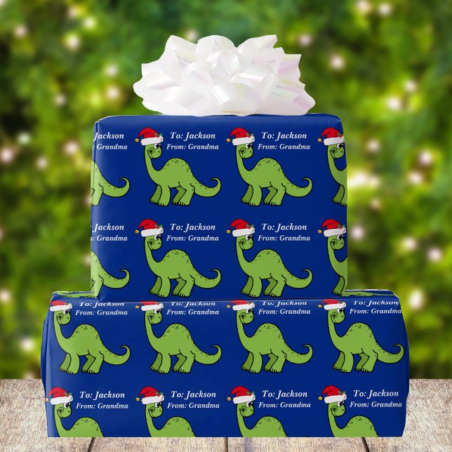 Anpassningsbarna Cute Kids jul Dinosaur Presentpapper (Skapare uppladdad)