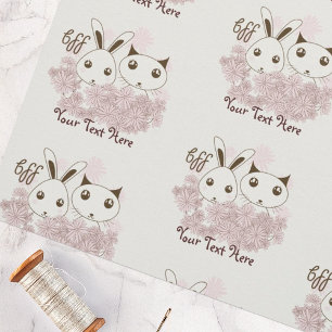 Anpassningsbarna Cute Kitten och Bunny Animal Frie Tyg