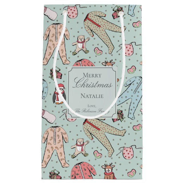 Anpassningsbarna Cute Mint Grönt Flicka jul (Framsidan)