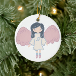 Anpassningsbarna Cute Pastel jul Angel år Julgransprydnad Keramik