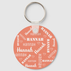 Anpassningsbarna Cute Peach Ord Art Cloud Hearts N Nyckelring