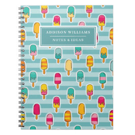 Anpassningsbarna Cute Popsicle, sommaren Mönster, Anteckningsbok