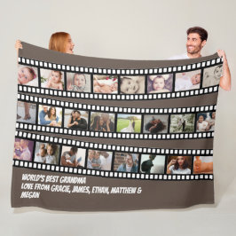 Anpassningsbarna DIY Personlig för fotokollage-fil Fleecefilt