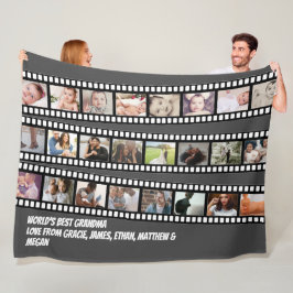 Anpassningsbarna DIY Personlig för fotokollage-fil Fleecefilt