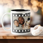 Anpassningsbarna DIY Personlig för fotokollage-fil Två-Tonad Mugg<br><div class="desc">Fotokollage Film Strip Personlig DIY Anpassningsbar mugg från Ricaso.. idealiskt för keepsakidéer...  lägg till dina egna två fotografier</div>
