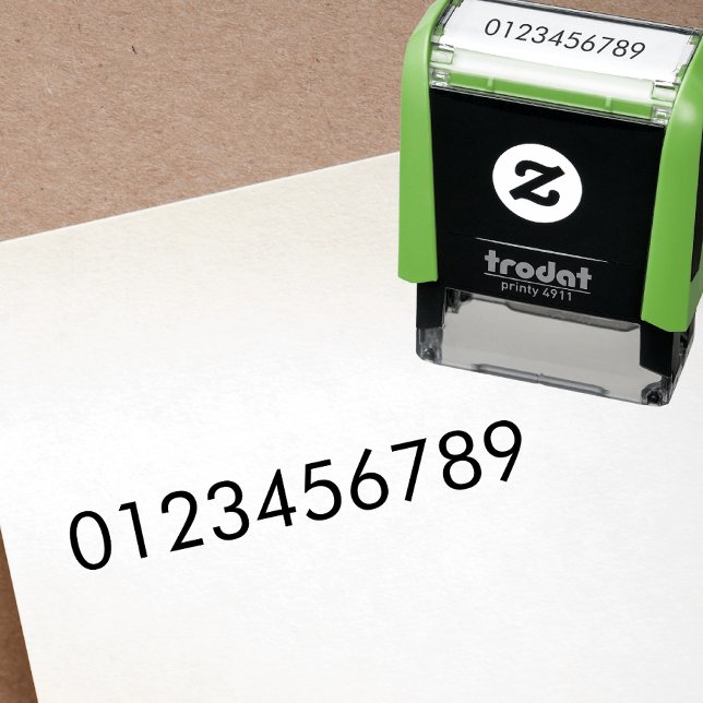 Anpassningsbarna Enkel text med radnummer Självfärgande Stämpel (Skapare uppladdad)