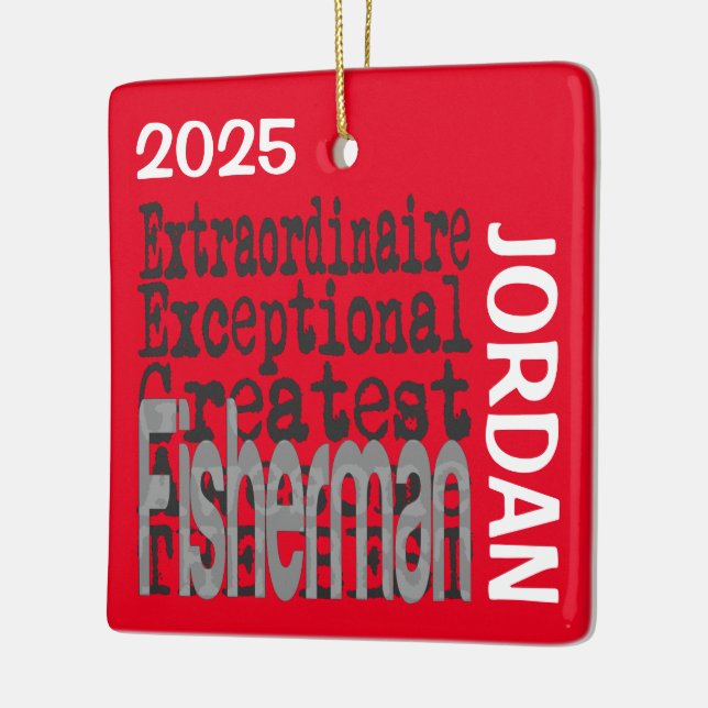Anpassningsbarna Extraordinaire för fiskare Julgransprydnad Keramik (Vänster)