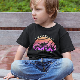 Anpassningsbarna Family Beach Resa Tropical Island T Shirt