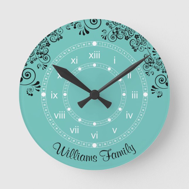 Anpassningsbarna Family Namn Rund Klocka (Framsida)