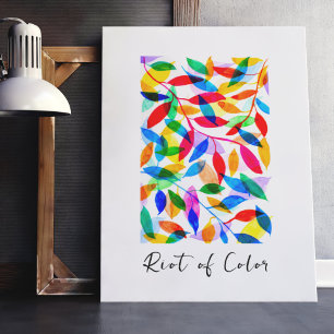 Anpassningsbarna Färgfyllning av vattenfärgen Fall Poster