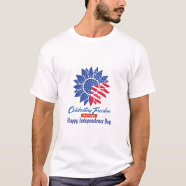 anpassningsbarna "Firande Freedom" Patriotic Solro T Shirt
