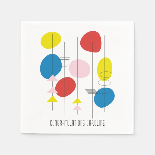 Anpassningsbarna Firande i den moderna Abstrakten  Pappersservett (Framsidan)