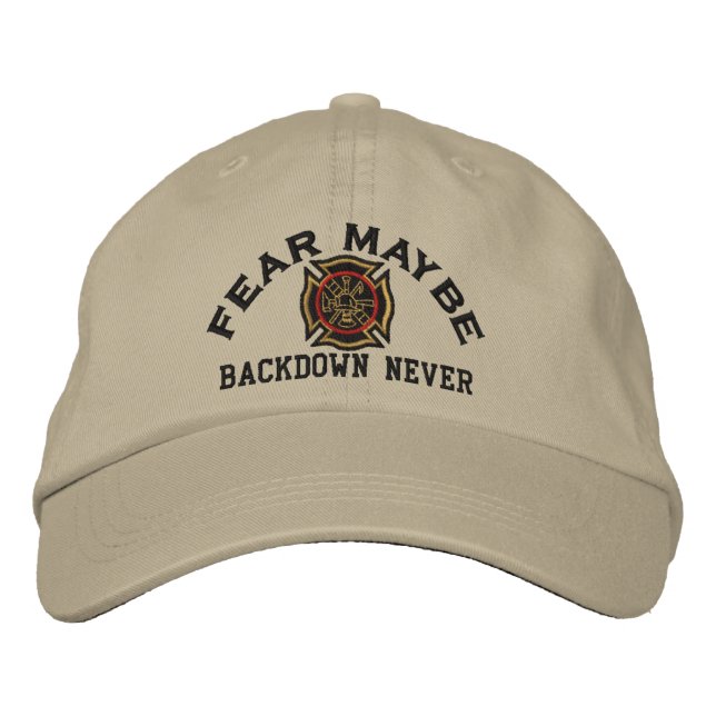 Anpassningsbarna Firefighter Courage Embroidery Broderad Keps (Framsida)