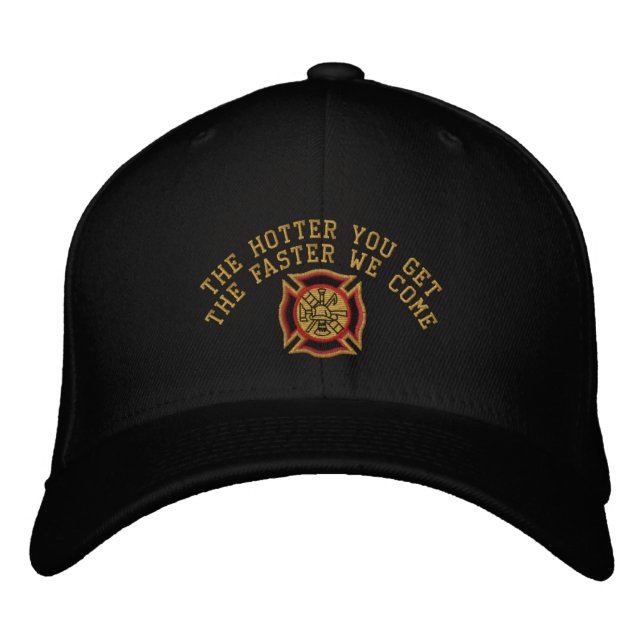 Anpassningsbarna Firefighter Humous Embroidery Broderad Keps (Framsida)