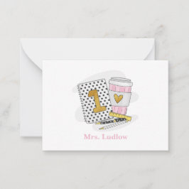 Anpassningsbarna First Klass Lacher White Notebook Anteckningskort