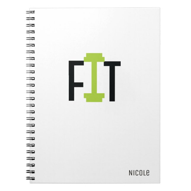 Anpassningsbarna FIT Workout Fitness Personlig Jou Anteckningsbok Med Spiral (Framsidan)