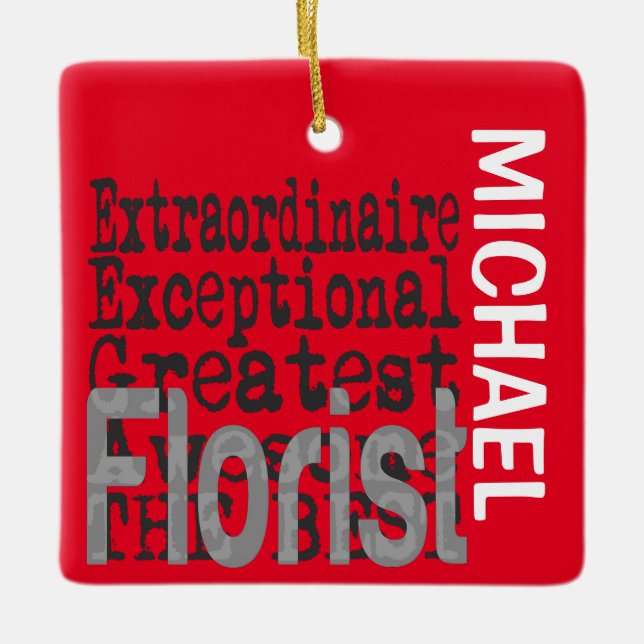 Anpassningsbarna Florist Extraordinaire Julgransprydnad Keramik (Framsida)