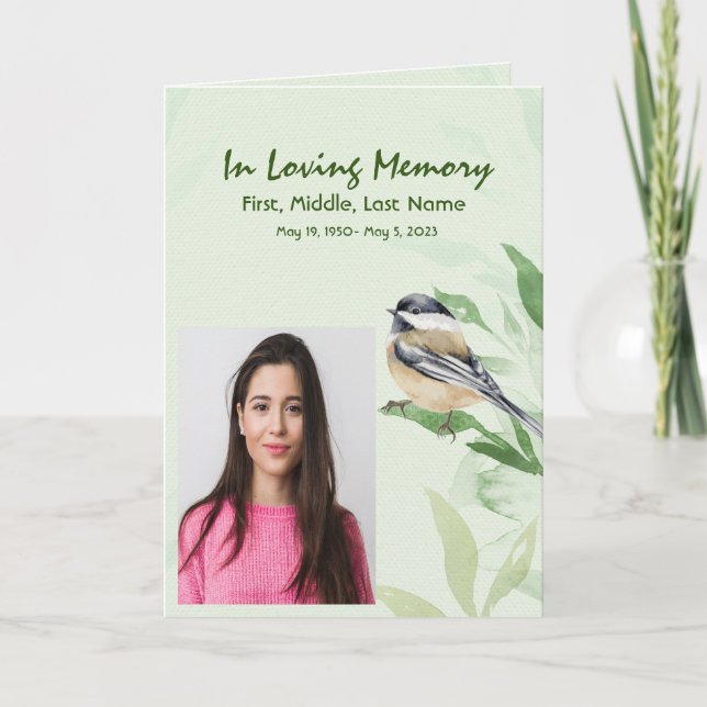 Anpassningsbarna Foliage Chickadee Bird Program (Framsida)