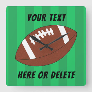 Anpassningsbarna Football Fält Sports Fyrkantig Klocka