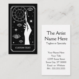 anpassningsbarna för artistens tarot visitkort