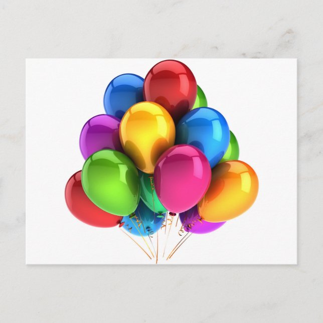 anpassningsbarna för ballongballonger personaliser vykort (Framsida)