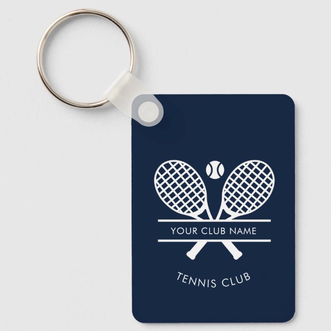 Anpassningsbarna för dina tennis Klubb Namn-medlem Nyckelring (Framsida)