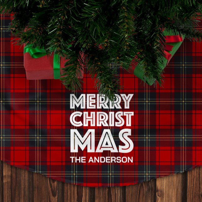 Anpassningsbarna för familjen Namn i God jul i Buf Julgransmatta Borstad Polyester (Skapare uppladdad)