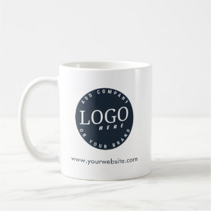 Anpassningsbarna för företagets Logotyp och webbpl Kaffemugg