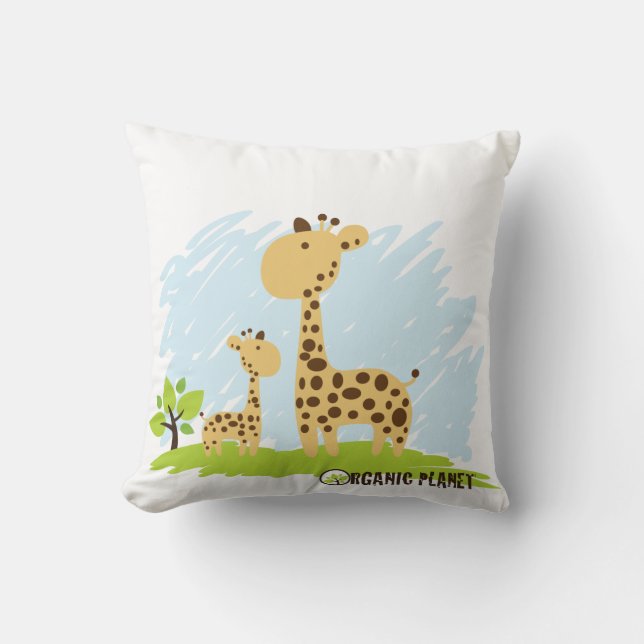 Anpassningsbarna för Giraffe Organic Planet Cotton Kudde (Framsida)