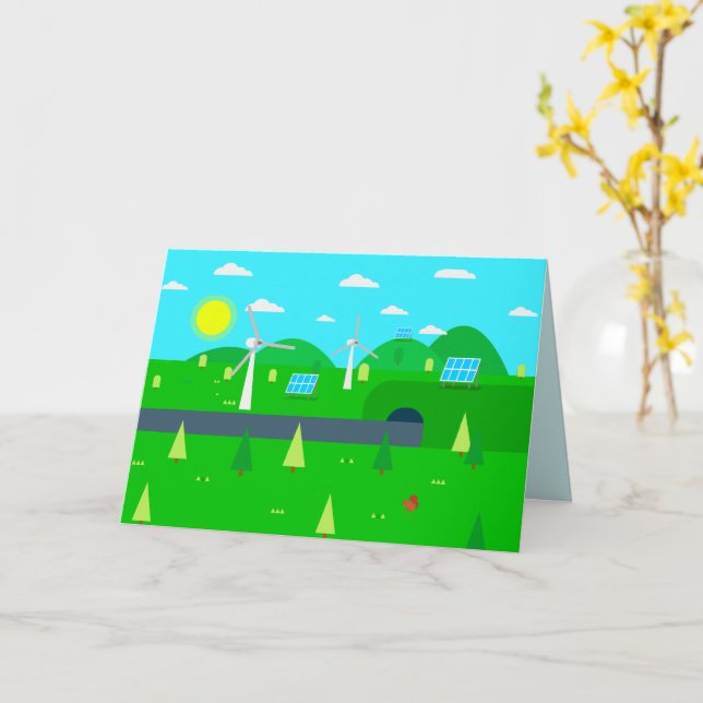 Anpassningsbarna för hållbar energi i Lycklig på j Kort (Gul blomma)