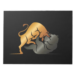 Anpassningsbarna för handel på marknaden i Bull oc Anteckningsblock