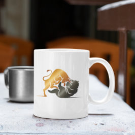 Anpassningsbarna för handel på marknaden i Bull oc Kaffemugg