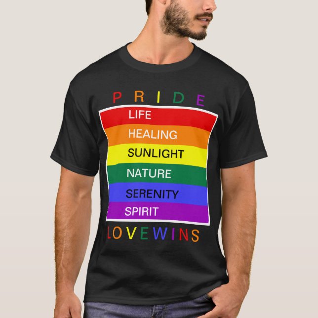 Anpassningsbarna för HBT Gay pride Rainbow Kärlek- T Shirt (Framsida)