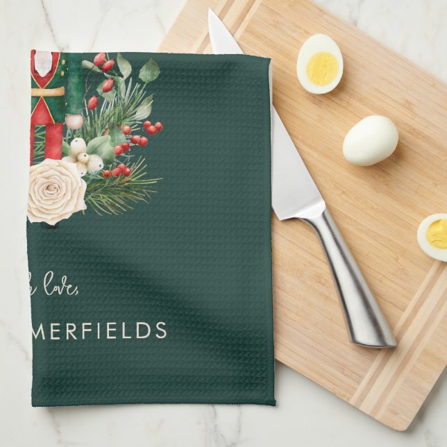 Anpassningsbarna  för Julskript, Nutcracker-Helgda Kökshandduk (Vikt i Fjärdedel)