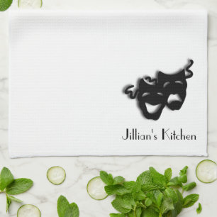 Anpassningsbarna för komedi och tragedi kökshandduk