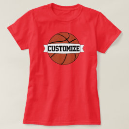 Anpassningsbarna för kvinnliga basketspelare/träna t shirt