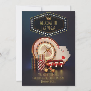 Anpassningsbarna för Las Vegas Bachelorette Party Inbjudningar