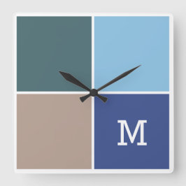 Anpassningsbarna för Nautical Tiles med monokulärv Fyrkantig Klocka