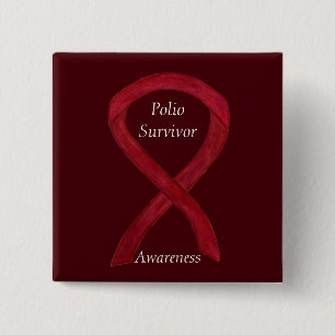 Anpassningsbarna för polio Survivor Awareness Rib Knapp