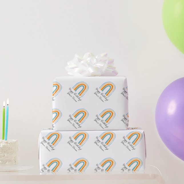 Anpassningsbarna för regnbåge i teckning presentpapper (Festgåvor)